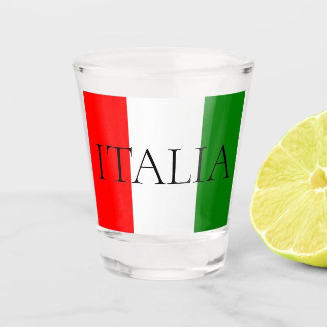 Vaso De Chupito Bandera italiana Gran ITALIA (Anverso)