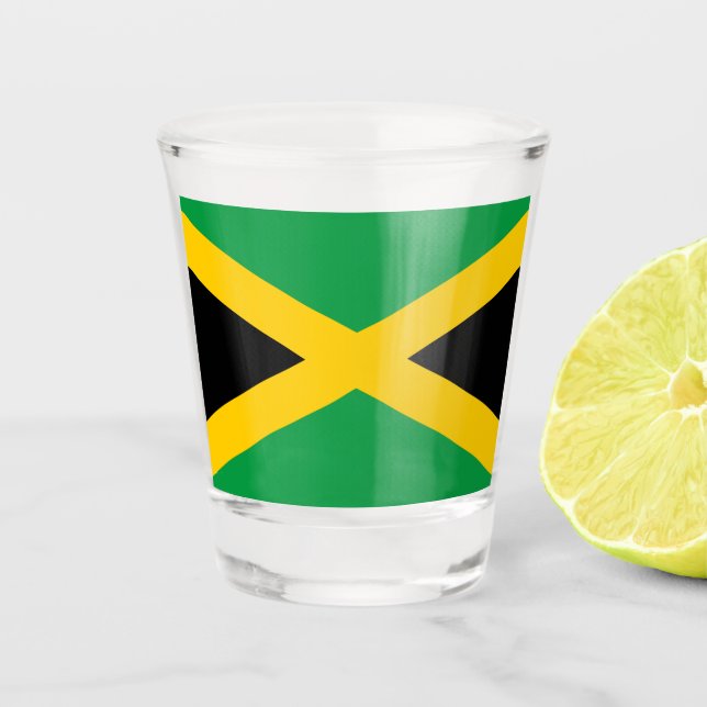 Vaso De Chupito Bandera jamaicana (Anverso)