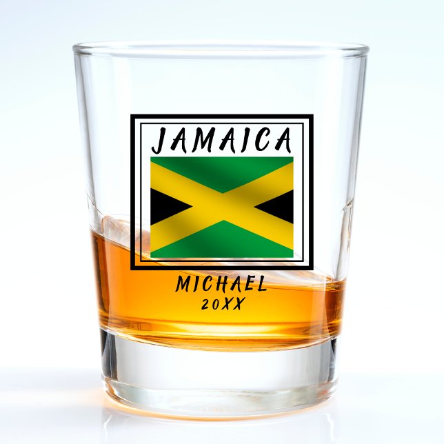 Vaso De Chupito Bandera jamaiquina (Jamaica Jamaican Flag Shot Glass)