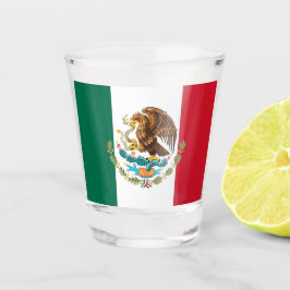 Vaso De Chupito Bandera mexicana y patriota/hincha deportivo mexic