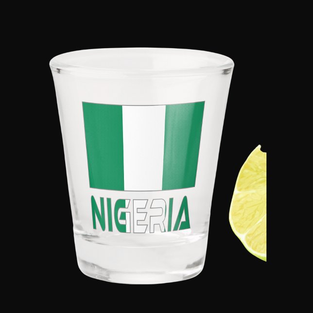 Vaso De Chupito Bandera nigeriana y Nigeria (Subido por el creador)