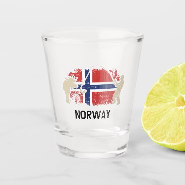 Vaso De Chupito Bandera noruega (Anverso)