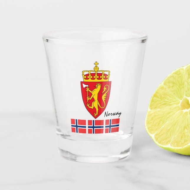 Vaso De Chupito Bandera noruega y patriota de Noruega/deportes Sh (Anverso)