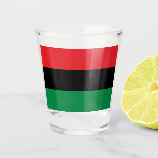 Vaso De Chupito Bandera panafricana (Anverso)