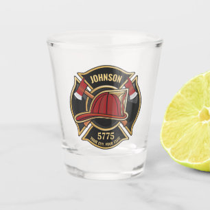 Vaso De Chupito Bandera personalizada del Departamento de Rescate