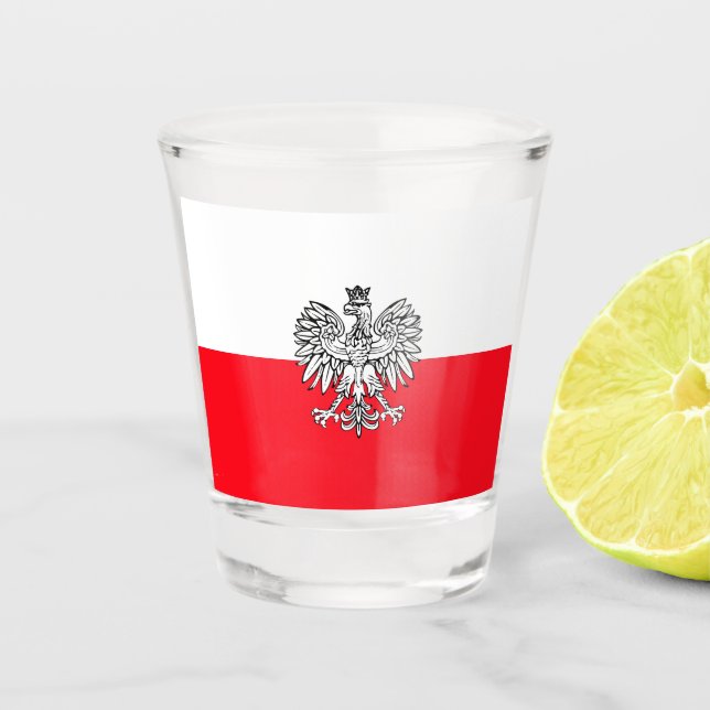Vaso De Chupito Bandera polaca (Anverso)