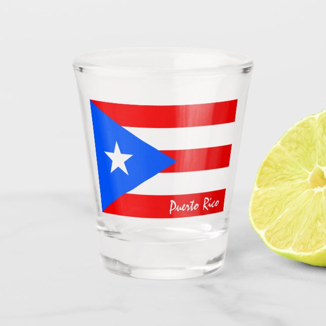 Vaso De Chupito Bandera puertorriqueña y bodas/fiesta de Puerto Ri (Anverso)