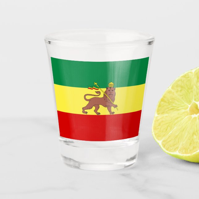 Vaso De Chupito Bandera rastafari (Rastafarianismo) (Rasta) (Anverso)