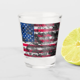 Vaso De Chupito Bandera rusa estadounidense
