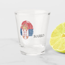 Vaso De Chupito Bandera serbia, patriótica