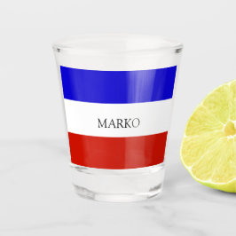 Vaso De Chupito Bandera serbia, patriótica