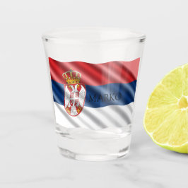 Vaso De Chupito Bandera serbia, patriótica
