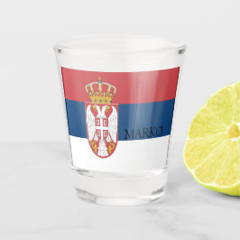 Vaso De Chupito Bandera serbia, patriótica