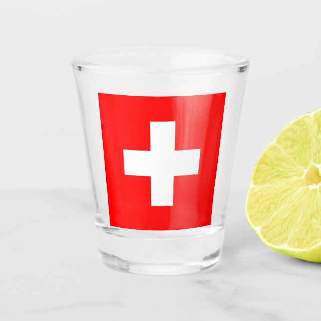 Vaso De Chupito Bandera suiza (Suiza) (Anverso)