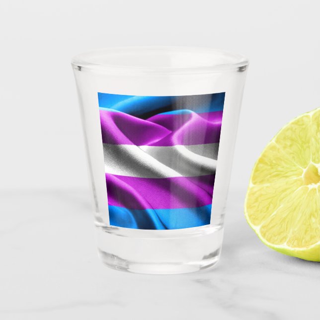 Vaso De Chupito Bandera transgénero (Anverso)