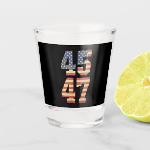 Vaso De Chupito Bandera Trump 45 47 Vintage América EEUU