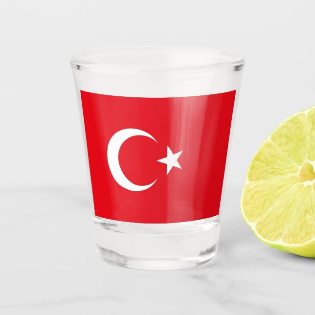 Vaso De Chupito Bandera turca (Turquía) (Anverso)
