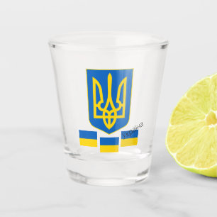 Vaso De Chupito Bandera ucraniana y país patriota/deporte de Ucra