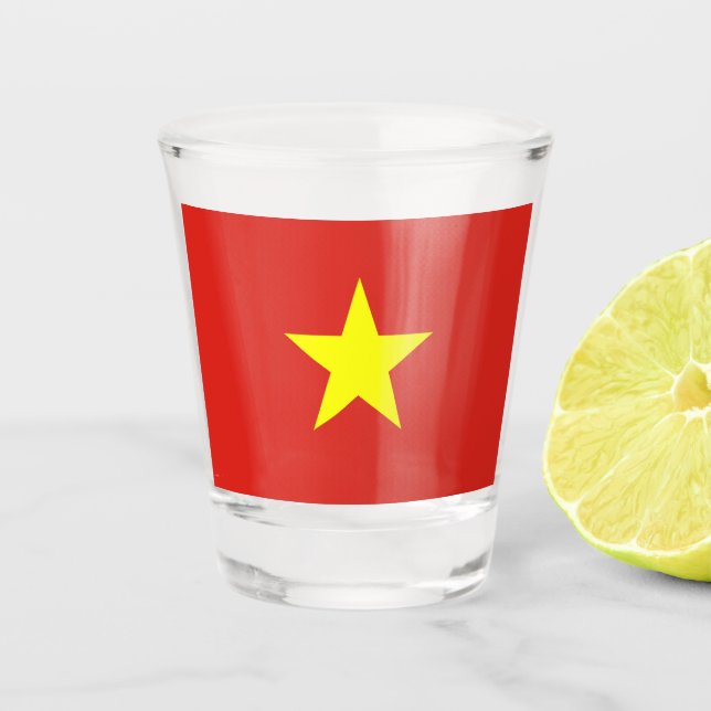 Vaso De Chupito Bandera vietnamita (Vietnam) (Anverso)