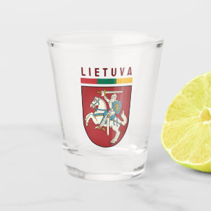 Vaso De Chupito Bandera y escudo de armas de Lituania