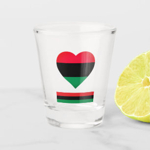 Vaso De Chupito Bandera y Unión Panafricana Símbolo / ventilador