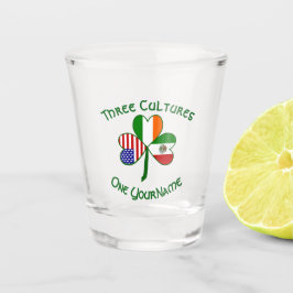 Vaso De Chupito Banderas americanas irlandesas de origen mexicano 
