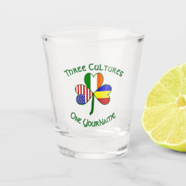 Vaso De Chupito Banderas irlandesas norteamericanas rumanas Shamro