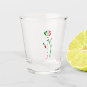 Vaso De Chupito Bandiera d'Italia Rosa Personalizada