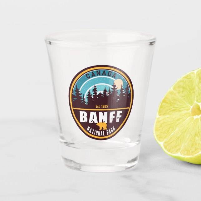 Vaso De Chupito Banff NP Canadá Montañas Rocosas Souvenirs de époc (Anverso)