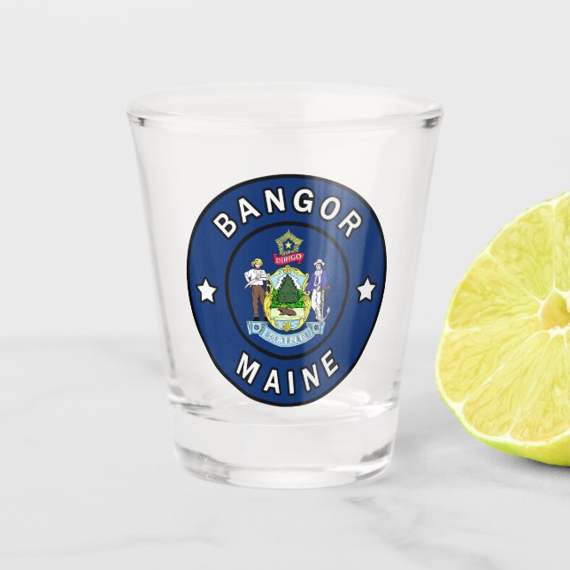 Vaso De Chupito Bangor Maine (Anverso)