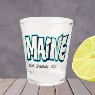 Vaso De Chupito Bar de graffiti en el estado de Maine USA New Engl