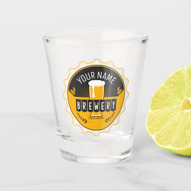 Vaso De Chupito Bar personalizado de tapón de botellas de cerveza  (Anverso)