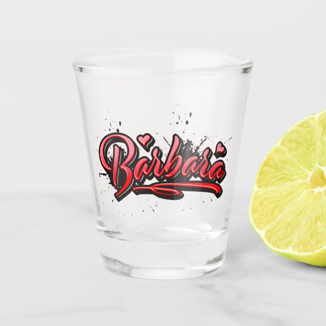 Vaso De Chupito Barbara Heart Splash Graffiti Schnapsglas (Anverso)