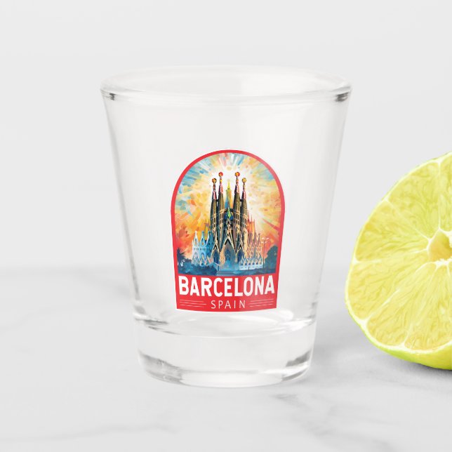 Vaso De Chupito Barcelona España La Sagrada Familia (Anverso)
