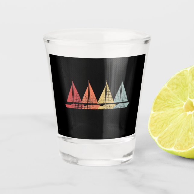 Vaso De Chupito Barco de Vela Retro (Anverso)