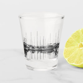 Vaso De Chupito Barcos en el puerto