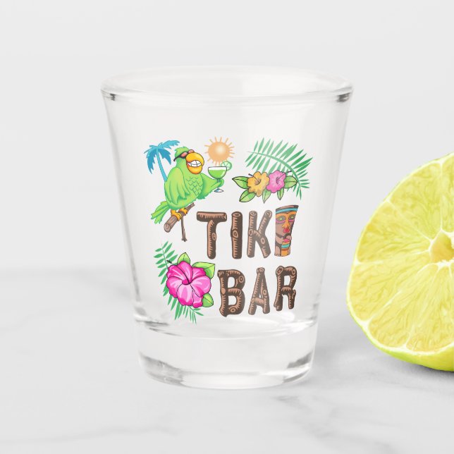 VASO DE CHUPITO BARRA DE TIKI TROPICAL (Anverso)