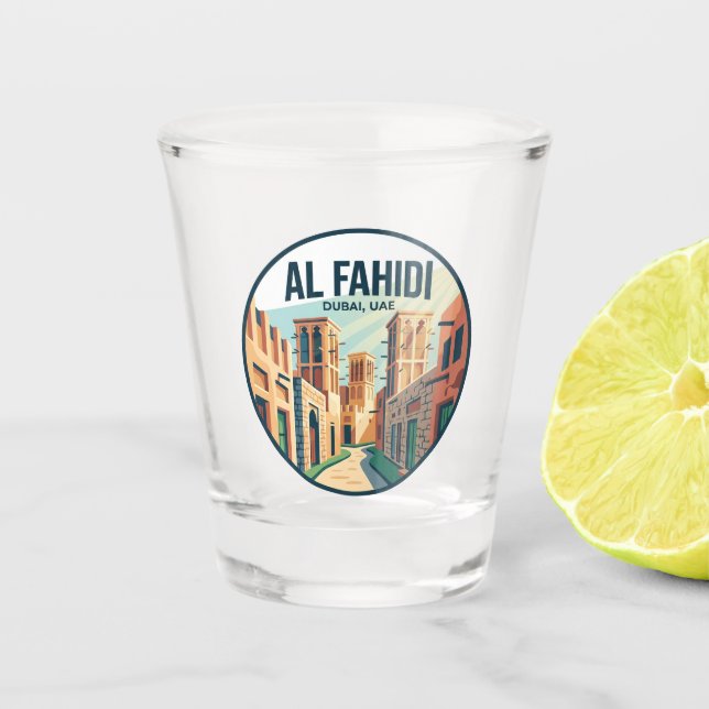 Vaso De Chupito Barrio Histórico de Al Fahidi (Anverso)