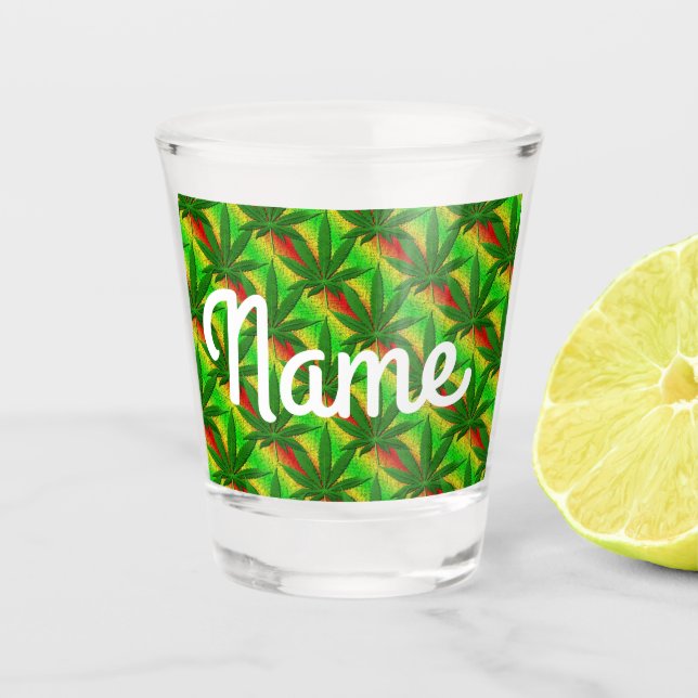 Vaso De Chupito Barware fiesta de hierba verde (Anverso)