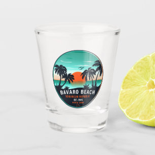 Vaso De Chupito Bavaro Beach Dominican Retro Sunset Souvenir años