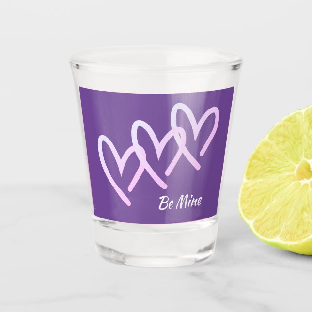 Vaso De Chupito Be Mine Purple Heart Shot Glass (Anverso)