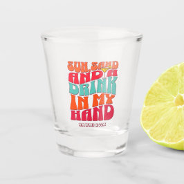 Vaso De Chupito Beach Bachelorette Party Groovy Sun Sand Bebe