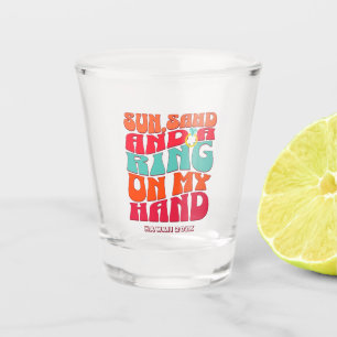 Vaso De Chupito Beach Bachelorette Party Groovy Sun Sand Ring
