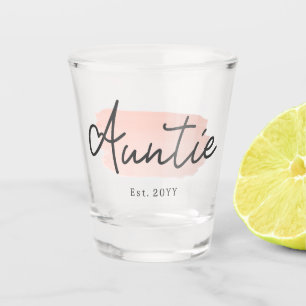 Vaso De Chupito Bebé de tía minimalista cepillo rosado sacude a tí