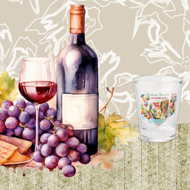 Vaso De Chupito Bebe Hasta El Fondo Cóctel De Frutas Para Chicas F (Drink Up Beaches Cocktail Fruit Bachelorette Party Shot Glass)