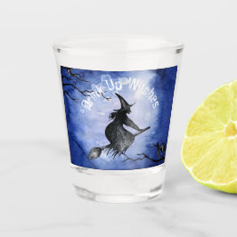 Vaso De Chupito Beber brujas Gato azul Fantasía