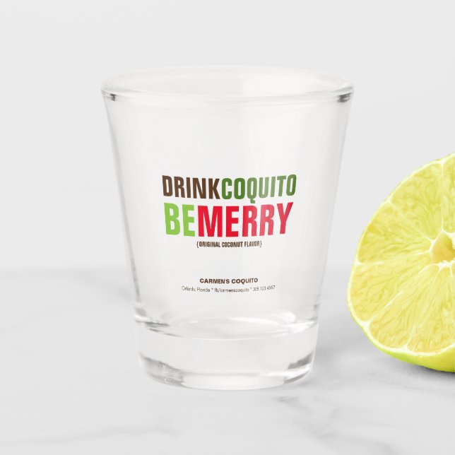 Vaso De Chupito Beber Coquito Sé Feliz Navidad (Anverso)