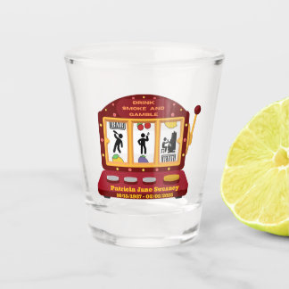 Vaso De Chupito Beber humo y gamble vidrio caliente