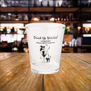 Vaso De Chupito Bebida Caprichosa Arriba Brujas Halloween Despedid