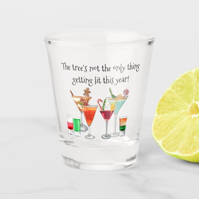 Vaso De Chupito Bebida de Cóctel Navidades Divertidos (Anverso)